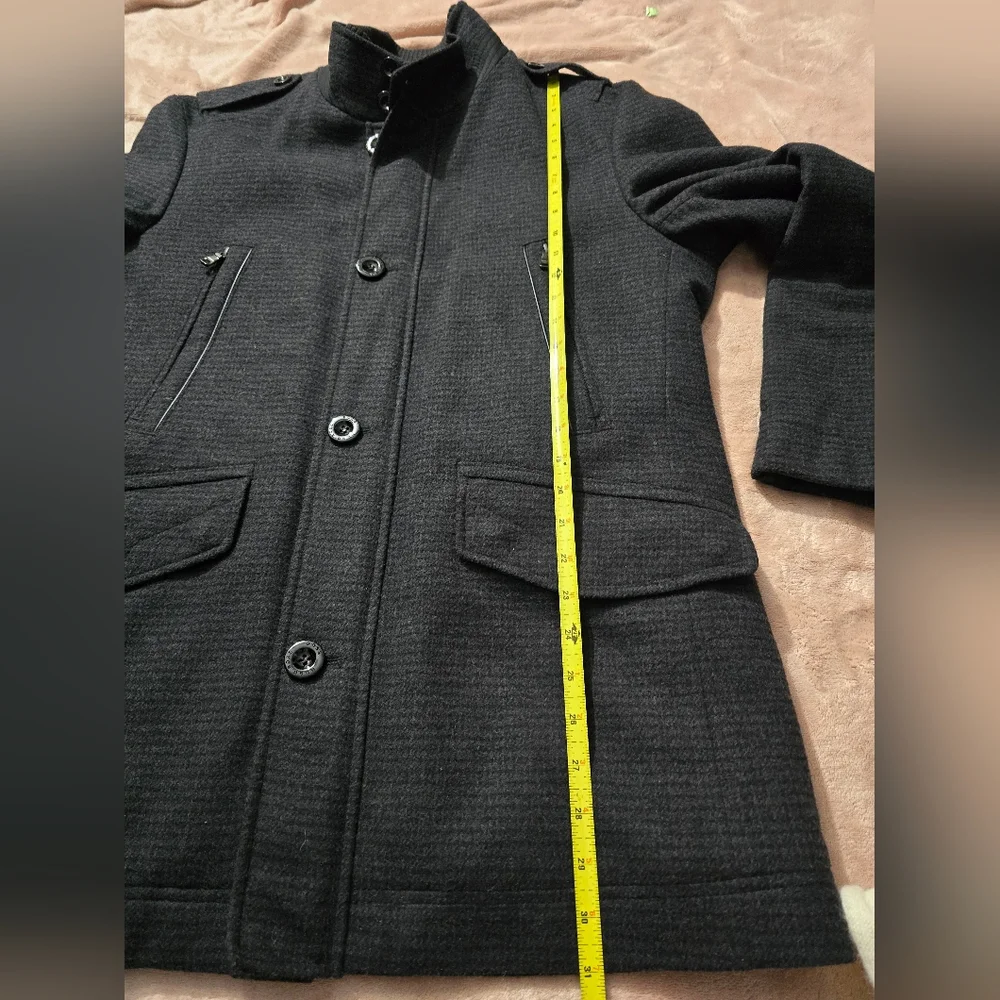 BOSS HUGO Boss Cassman coat wool blend zip/button front pockets lined men 40R